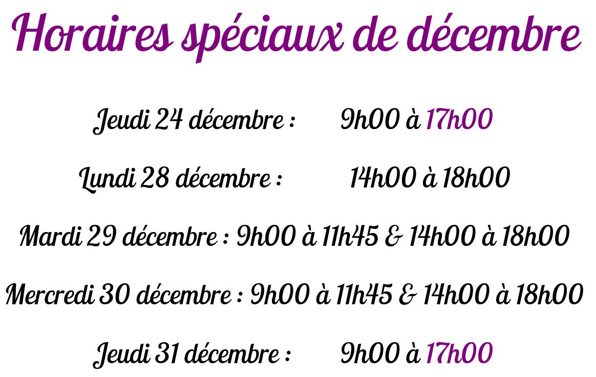 2020_horaire_Noel-Nouvel an